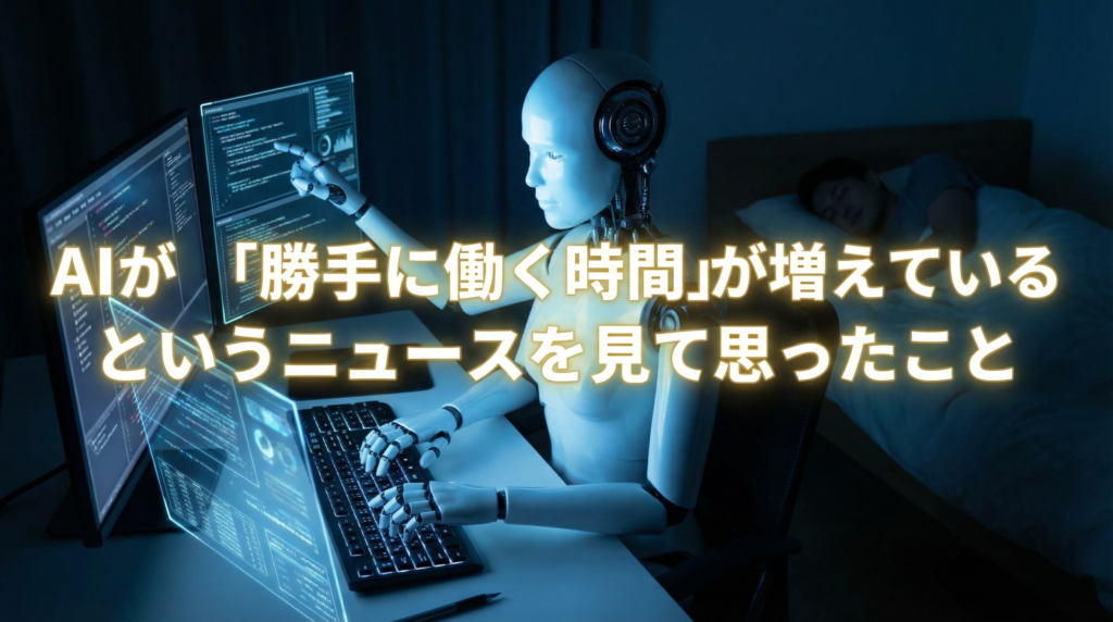 AIが「勝手に働く時間」が増えているというニュースを見て思ったこと